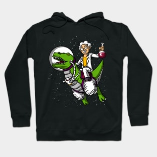 Chemistry Science Teacher Riding Space T-Rex Dinosaur Astronaut Hoodie